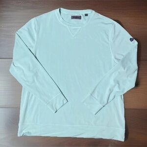 G/FORE Luxe Crewneck Mid Layer Pullover Shirt Long Sleeve Men's Size XL Teal